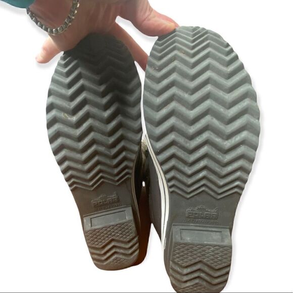 POLAR Gray Quilted Faux Fur Winter Boots Women Size 10 - Picture 4 of 8